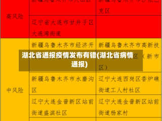 湖北省通报疫情发布有错(湖北省病情通报)