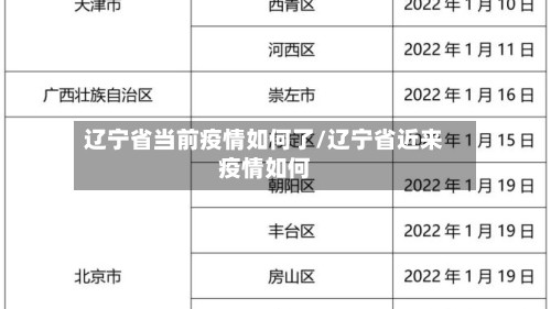 辽宁省当前疫情如何了/辽宁省近来疫情如何