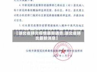 【湖北省肺炎疫情最新通告,湖北省肺炎最新消息】