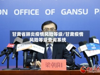 甘肃省肺炎疫情风险等级/甘肃疫情风险等级查询系统