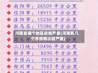 河南省哪个地区疫情严重(河南那几个市疫情比较严重)