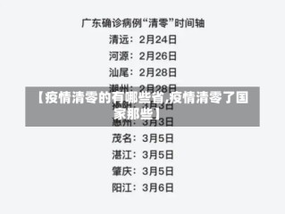【疫情清零的有哪些省,疫情清零了国家那些】