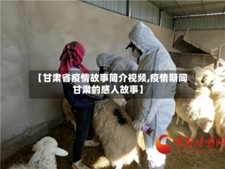 【甘肃省疫情故事简介视频,疫情期间甘肃的感人故事】