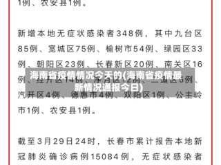 海南省疫情情况今天的(海南省疫情最新情况通报今日)