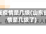 山东省现在疫情是几级(山东省现在疫情是几级了)