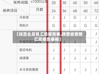 【陕西省疫情汇总报告表,陕西省疫情汇总报告表格】