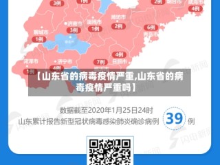 【山东省的病毒疫情严重,山东省的病毒疫情严重吗】
