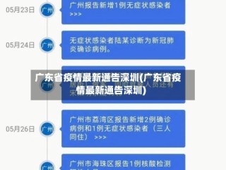 广东省疫情最新通告深圳(广东省疫情最新通告深圳)