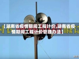 【湖南省疫情期间工程计价,湖南省疫情期间工程计价管理办法】