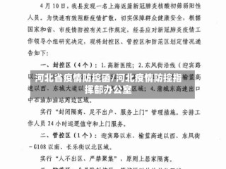 河北省疫情防控函/河北疫情防控指挥部办公室