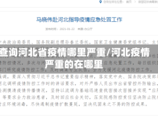 查询河北省疫情哪里严重/河北疫情严重的在哪里