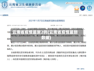 云南省疫情最新2例(云南省疫情最新数据)