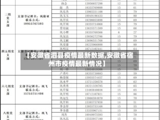 【安徽省泗县疫情最新数据,安徽省宿州市疫情最新情况】