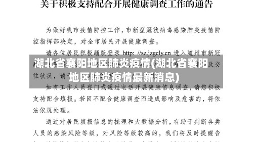 湖北省襄阳地区肺炎疫情(湖北省襄阳地区肺炎疫情最新消息)