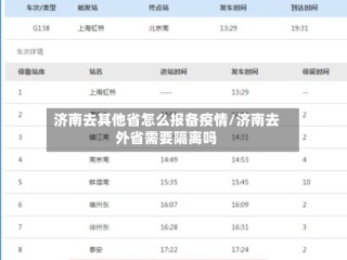 济南去其他省怎么报备疫情/济南去外省需要隔离吗