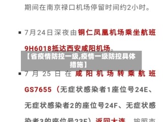 【省疫情防控一级,疫情一级防控具体措施】
