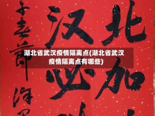 湖北省武汉疫情隔离点(湖北省武汉疫情隔离点有哪些)