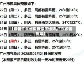 【疫情广东省停课停工通知,广东疫情 停课】