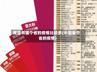 我国有哪个省的疫情比较多(中国哪个省的疫情)