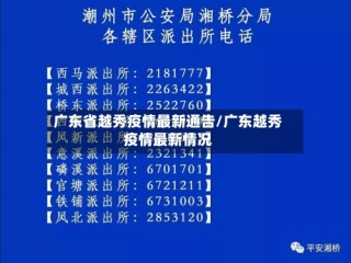 广东省越秀疫情最新通告/广东越秀疫情最新情况
