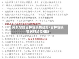 网友总结吉林省疫情趋势/吉林省疫情实时动态追踪