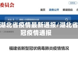 新版湖北省疫情最新通报/湖北省新冠疫情通报