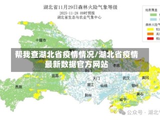 帮我查湖北省疫情情况/湖北省疫情最新数据官方网站