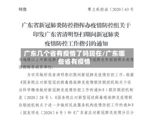 广东几个省有疫情了吗现在/广东哪些省有疫情
