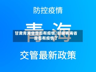 甘肃青海省是否有疫情/甘肃青海省是否有疫情了