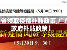 【广东省领取疫情补贴政策,广东疫情政府补贴政策】