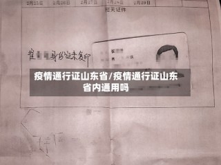 疫情通行证山东省/疫情通行证山东省内通用吗