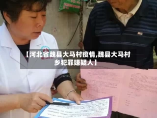 【河北省魏县大马村疫情,魏县大马村乡犯罪嫌疑人】