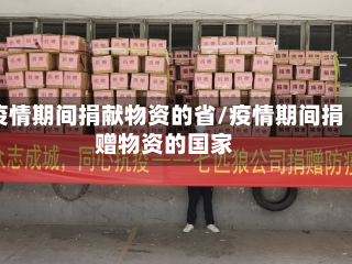 疫情期间捐献物资的省/疫情期间捐赠物资的国家