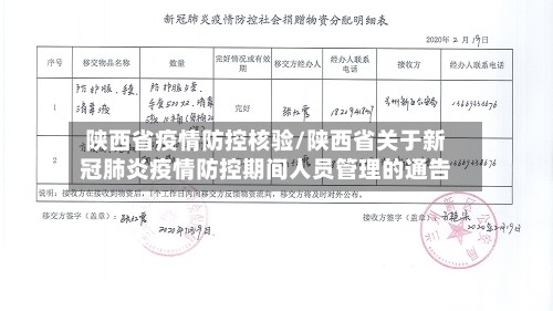 陕西省疫情防控核验/陕西省关于新冠肺炎疫情防控期间人员管理的通告