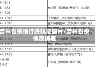 吉林省疫情行踪轨迹图片/吉林省疫情数据表