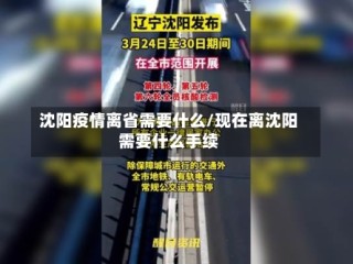 沈阳疫情离省需要什么/现在离沈阳需要什么手续
