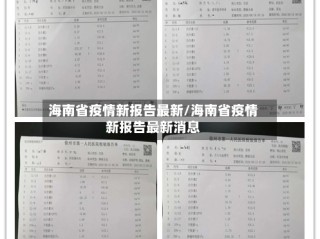 海南省疫情新报告最新/海南省疫情新报告最新消息