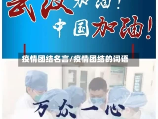 疫情团结名言/疫情团结的词语