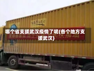 哪个省支援武汉疫情了呢(各个地方支援武汉)