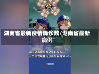 湖南省最新疫情确诊数/湖南省最新病例