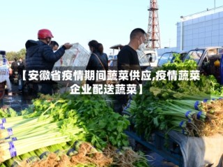 【安徽省疫情期间蔬菜供应,疫情蔬菜企业配送蔬菜】