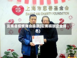云南省疫情商会捐款(云南捐款企业排名)