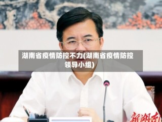 湖南省疫情防控不力(湖南省疫情防控领导小组)
