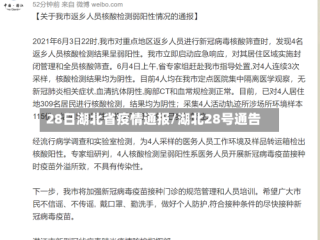 28日湖北省疫情通报/湖北28号通告
