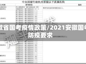 安徽省国考疫情政策/2021安徽国考防疫要求