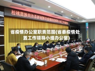 省疫情办公室职责范围(省委疫情处置工作领导小组办公室)