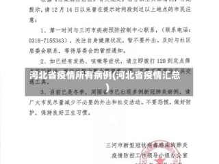 河北省疫情所有病例(河北省疫情汇总)