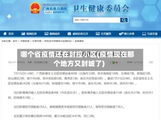 哪个省疫情还在封控小区(疫情现在那个地方又封城了)