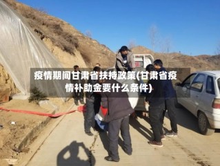 疫情期间甘肃省扶持政策(甘肃省疫情补助金要什么条件)