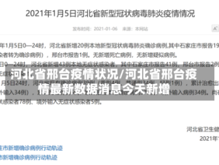 河北省邢台疫情状况/河北省邢台疫情最新数据消息今天新增